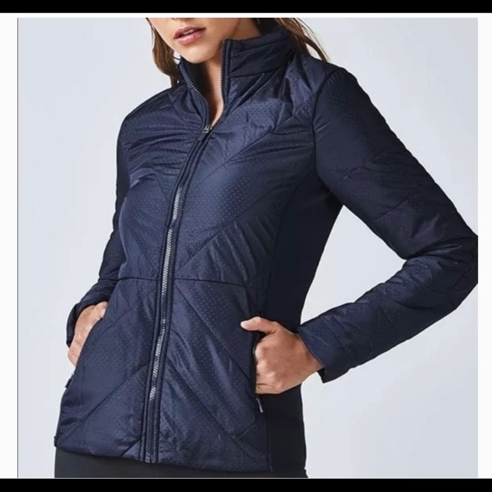 Fabletics Navy Quilted Jacket - image 1